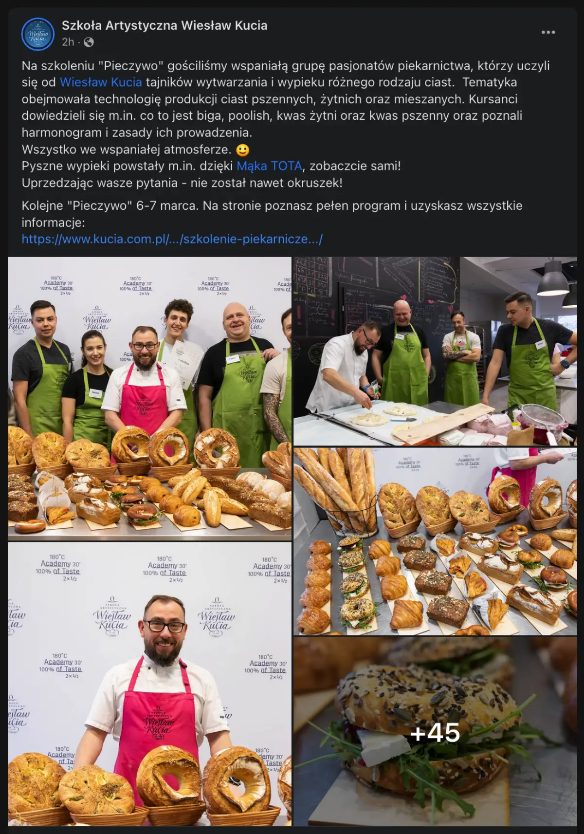 Fotorelacja ze szkolenia Pieczywo z Mistrzem Wiesławem Kucią