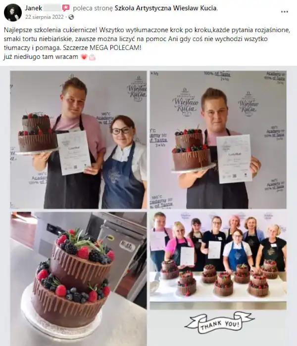 Opinia o szkoleniu cukierniczym torty piętrowe drip cake z Anną Kucia 03 Opinia o szkoleniu cukierniczym torty piętrowe drip cake z Anną Kucia 03