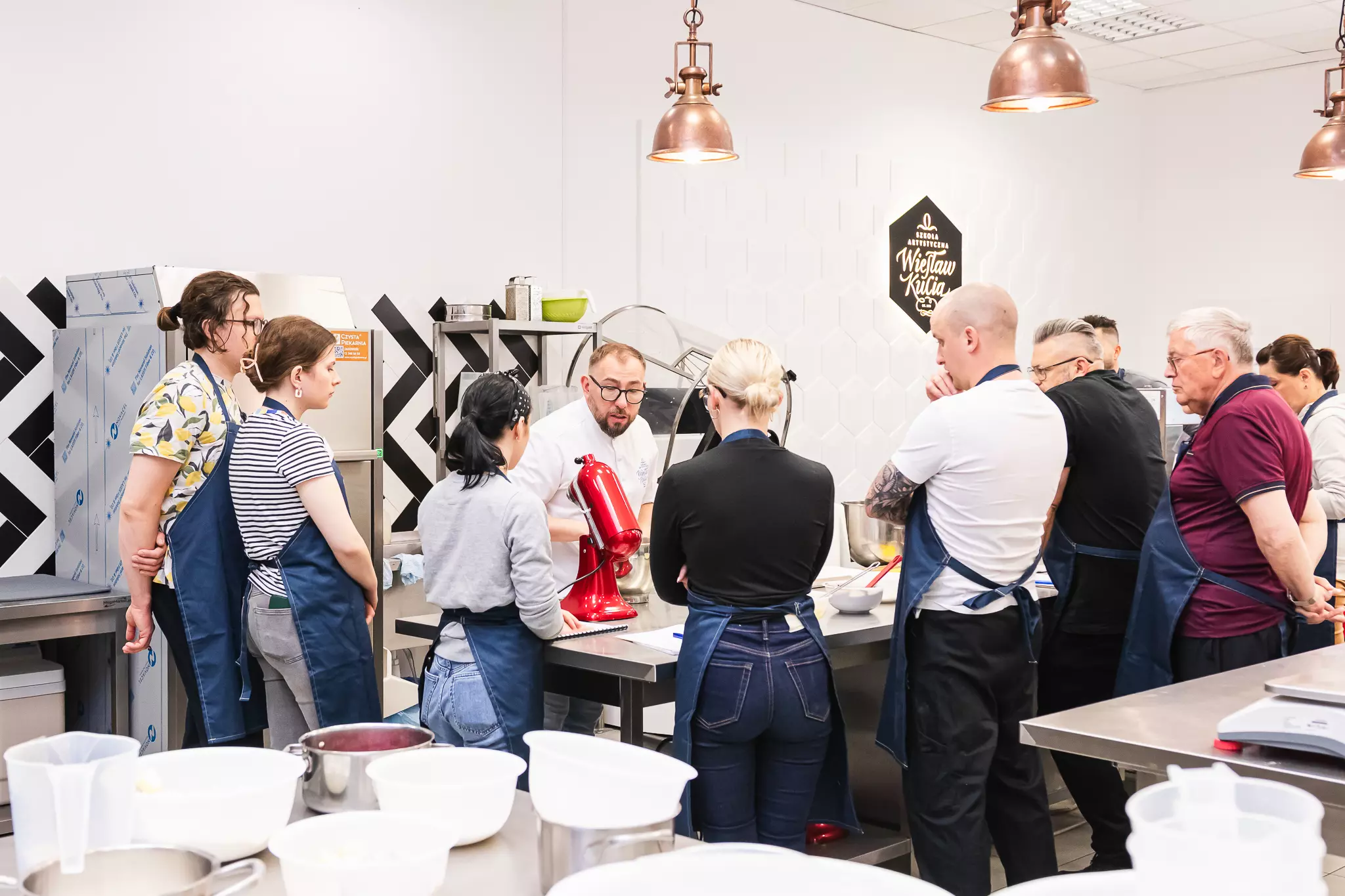 Szkolenie piekarnicze prowadzone przez Wiesława Kucię w Szkole Artystycznej w Lublinie