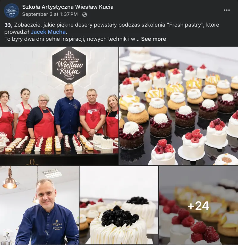 Fresh Pastry - fotorelacja ze szkolenia Mistrza Jacka Muchy w Szkole Artystycznej Wiesław Kucia