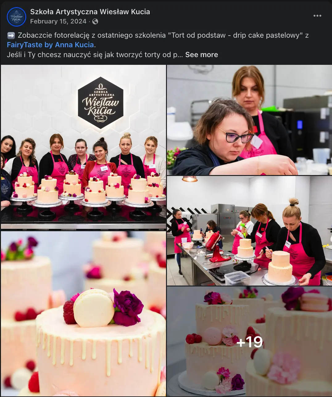 Tort od podstaw Drip Cake pastelowy - fotorelacja Szkoła Artystyczna Wiesław Kucia