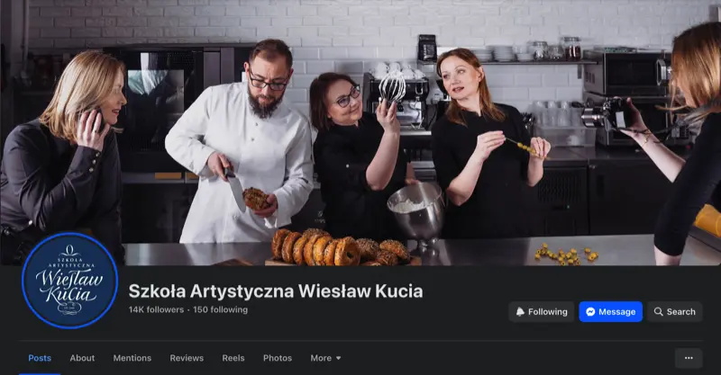 Profil Szkoły Artystycznej Wiesław Kucia na Facebooku