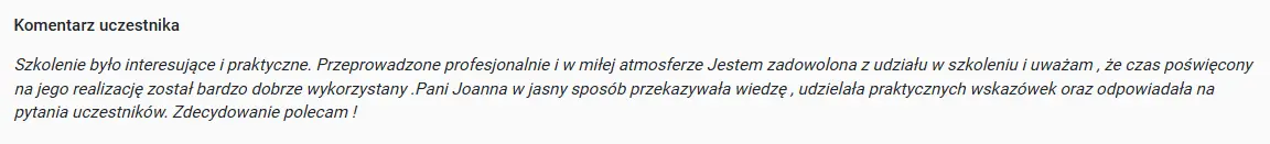 Opinie uczestników o szkoleniach w Szkole Artystycznej Wiesław Kucia w Lublinie