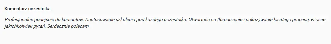 Opinie uczestników o szkoleniach w Szkole Artystycznej Wiesław Kucia w Lublinie